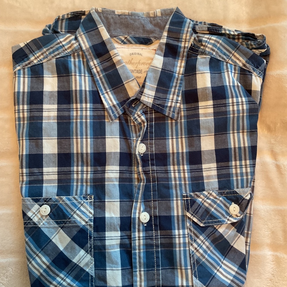 Weatherproof Vintage Men’s Short-Sleeve Button-Up – Size S